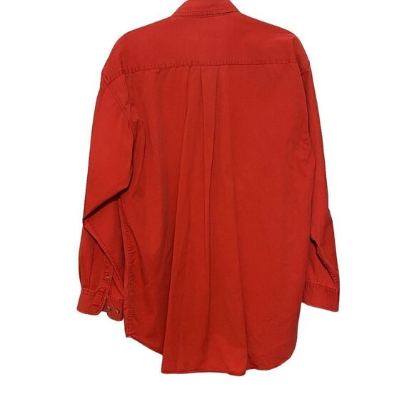 Tango by Max Raab Long Sleeve Button Down Casual Shirt Dark Red Mens Size Medium - Picture 2 of 11